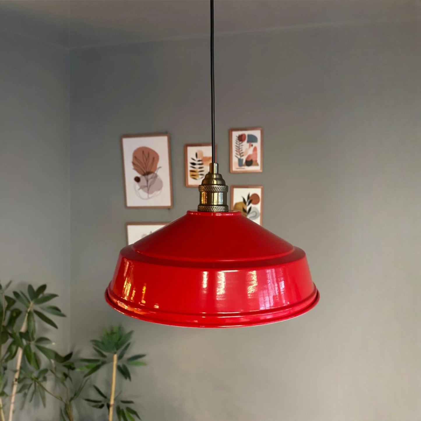 Pendelleuchte Carmelo Halbe Tulpe Ø35 cm, Metall Hängelampe ohne Leuchtmittel