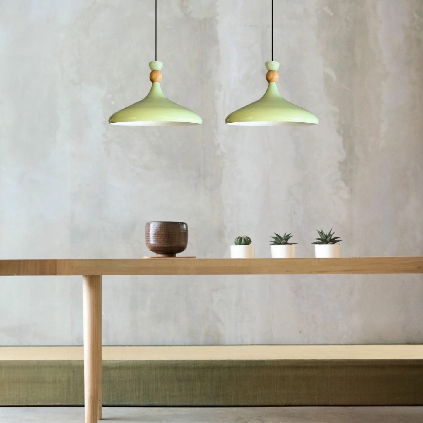 Pendelleuchte Champion aus Holz und Metall, 35 cm Hängelampe