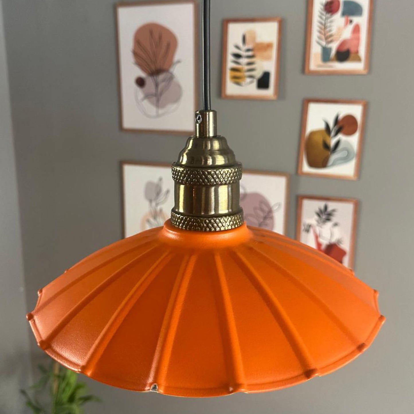 Pendelleuchte Risso Holz Metall, Modern Hängelampe ohne Leuchtmittel