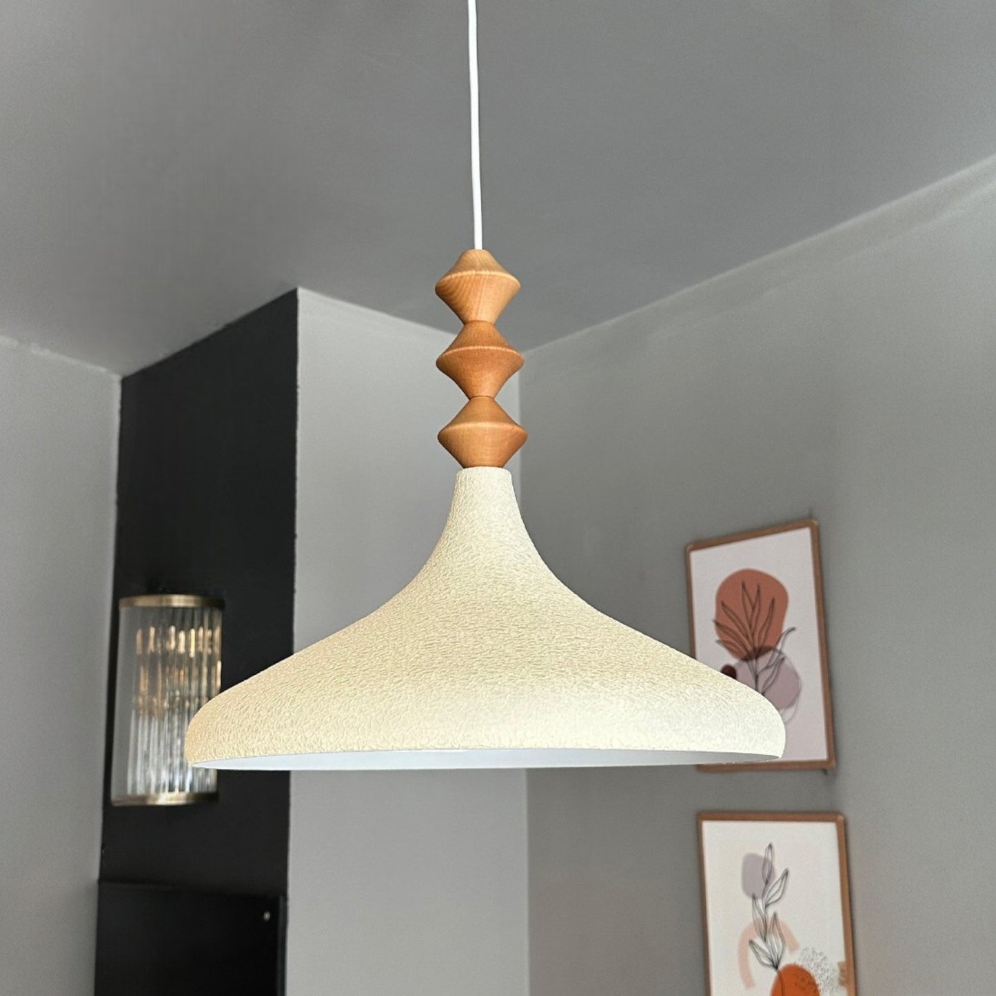 Bamyum Champion Holz Metall E27 Moderne Pendellampe