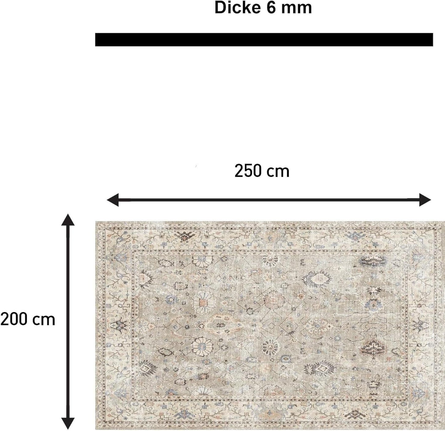 Monty Bedruckter Teppich Chenille-Druck Maschinell Hergestellt