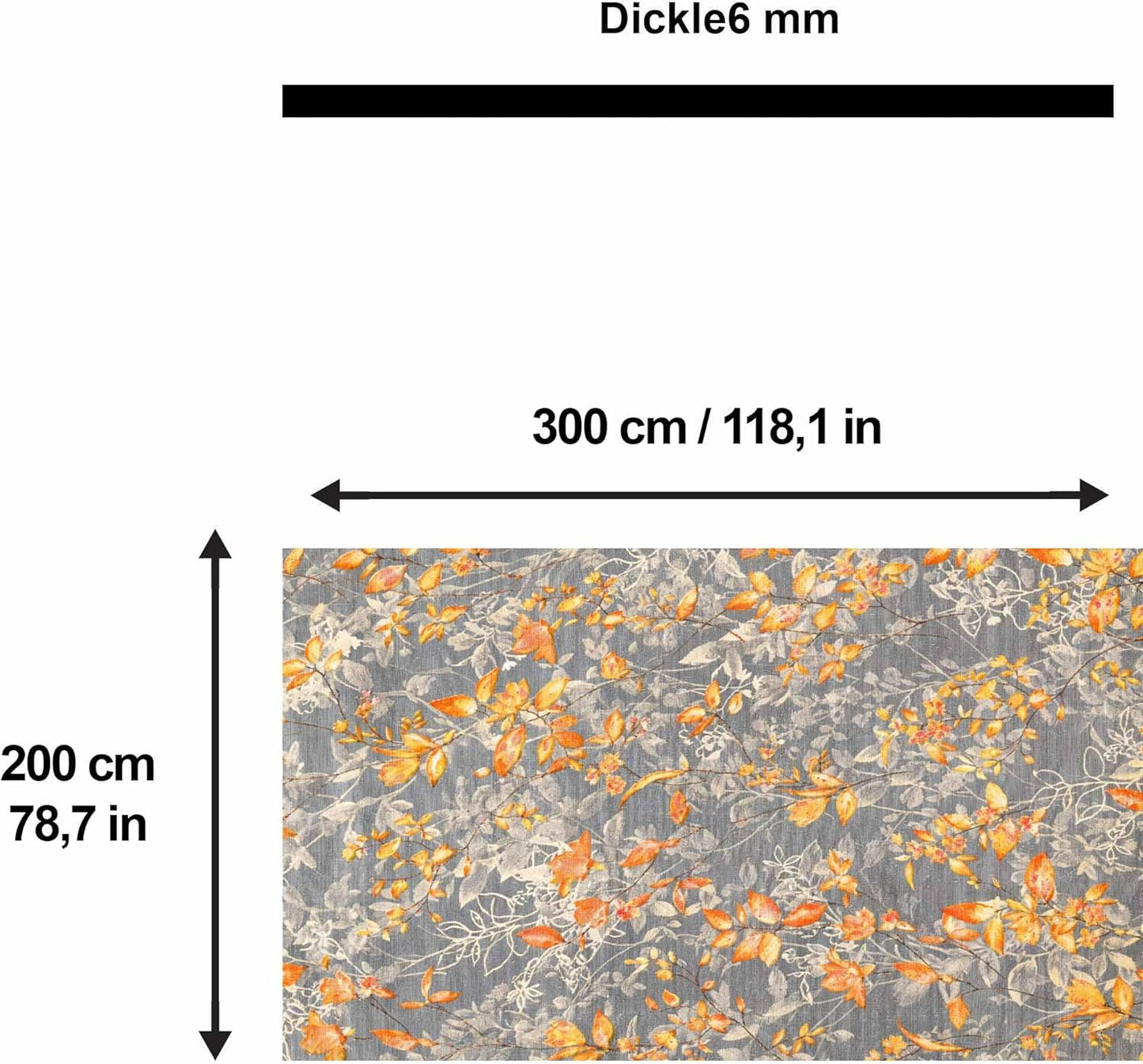 Bedruckter Teppich Sunfas Chenille Print Maschinell hergestellt, waschbarer Vintage-Teppich