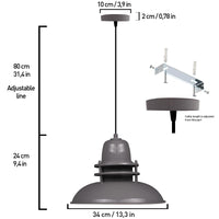Hängelampe Metall E27 Fassung