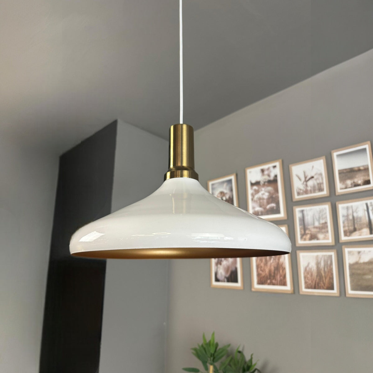 Pendelleuchte Champion Q Holz Metall Ø35cm, Modern Hängelampe