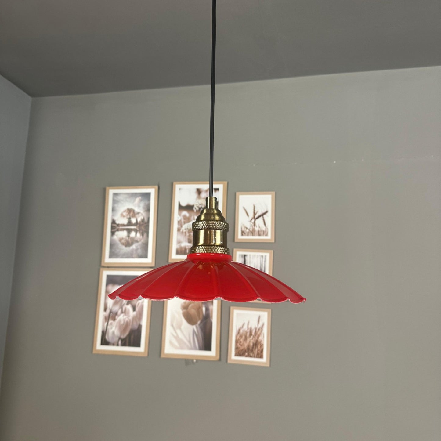 Pendelleuchte Risso Holz Metall, Modern Hängelampe ohne Leuchtmittel