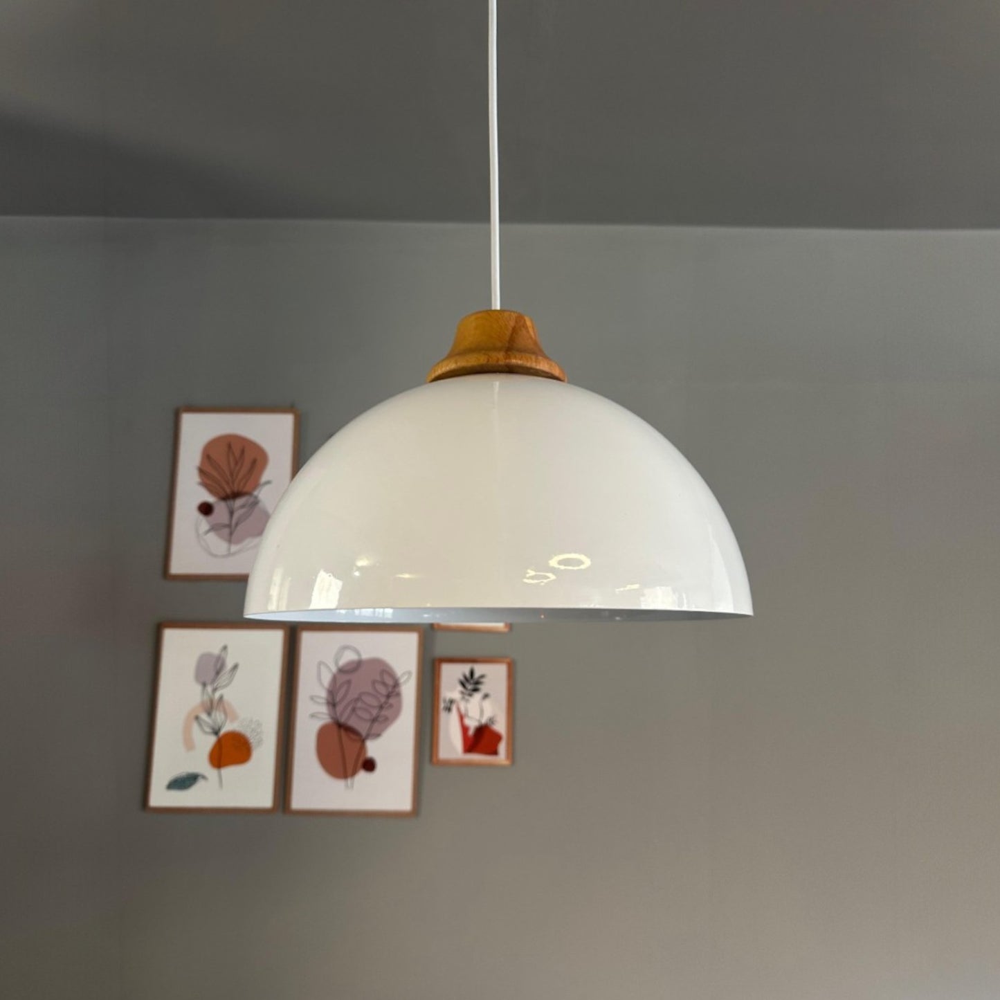 Pendelleuchte Yimpi J Holz Metall, Modern Hängelampe