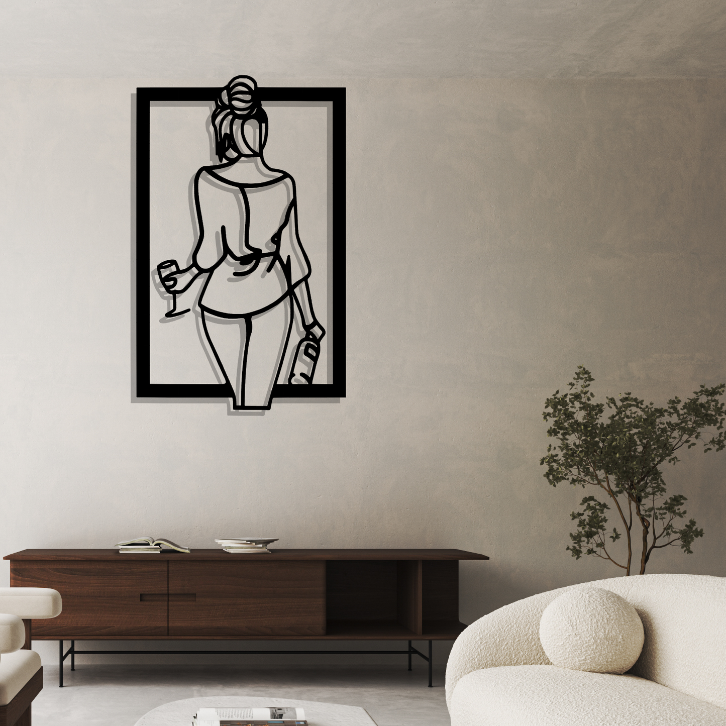 Metall Wanddeko Silhoutte