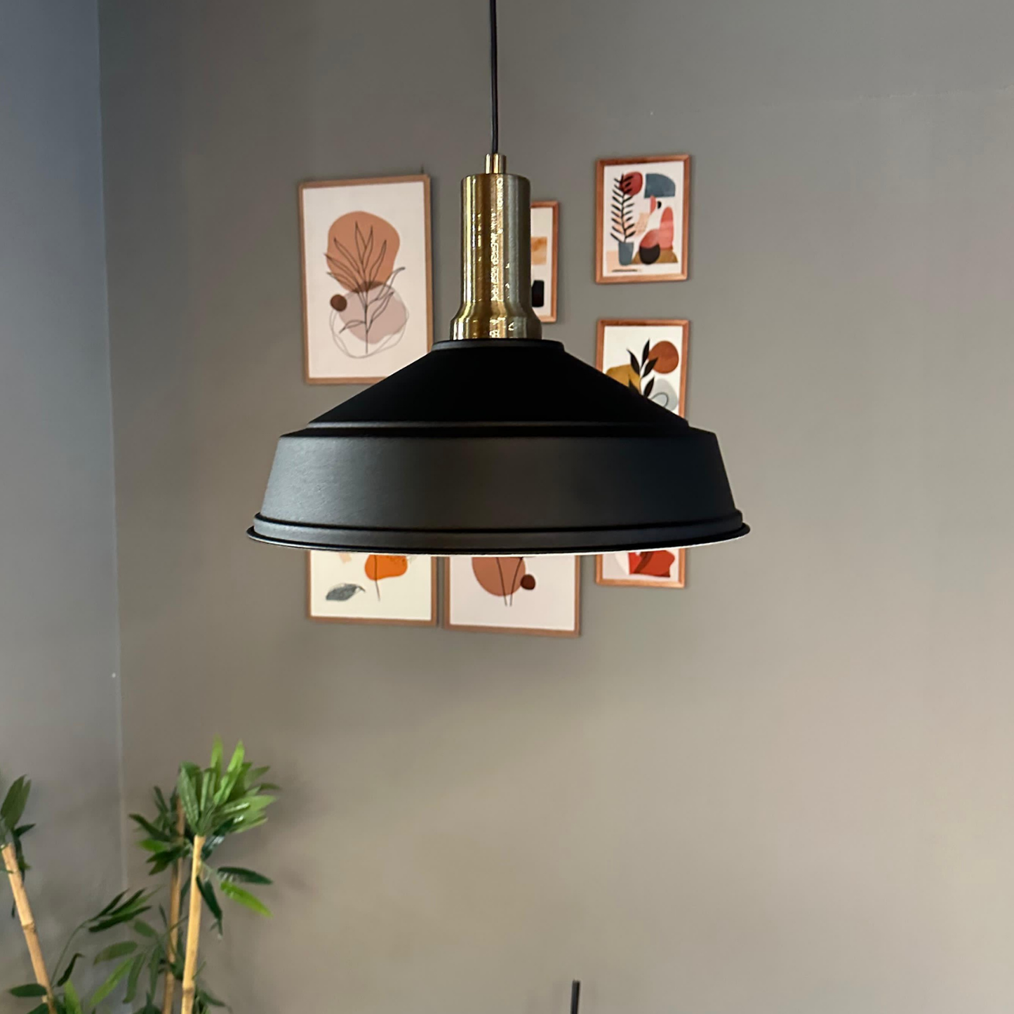 Pendelleuchte Carmelo Fackel Ø35 cm, Metall Hängelampe