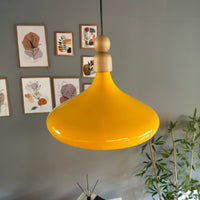 LED Pendelleuchte Perle Holz Metall Ø35 cm, E27, Modern Pendelleuchte