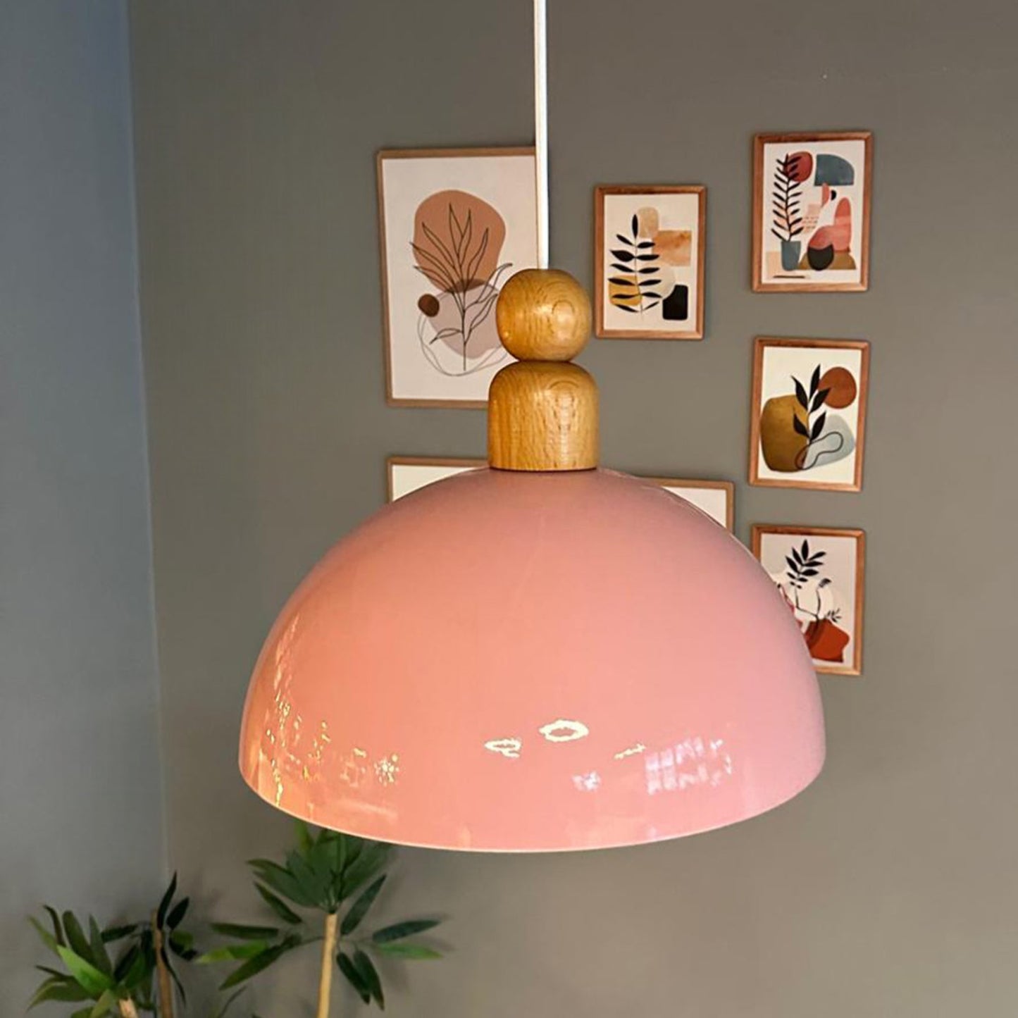 Pendelleuchte Yimpi Wulst Holz Metall