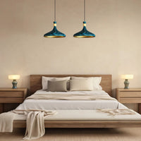 Pendelleuchte Champion aus Holz und Metall, 35 cm Hängelampe