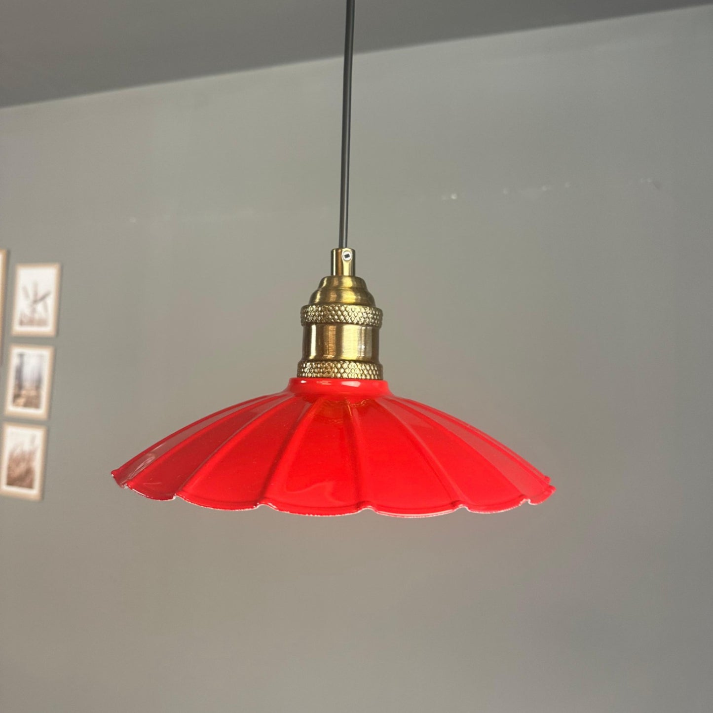 Pendelleuchte Risso Holz Metall, Modern Hängelampe ohne Leuchtmittel