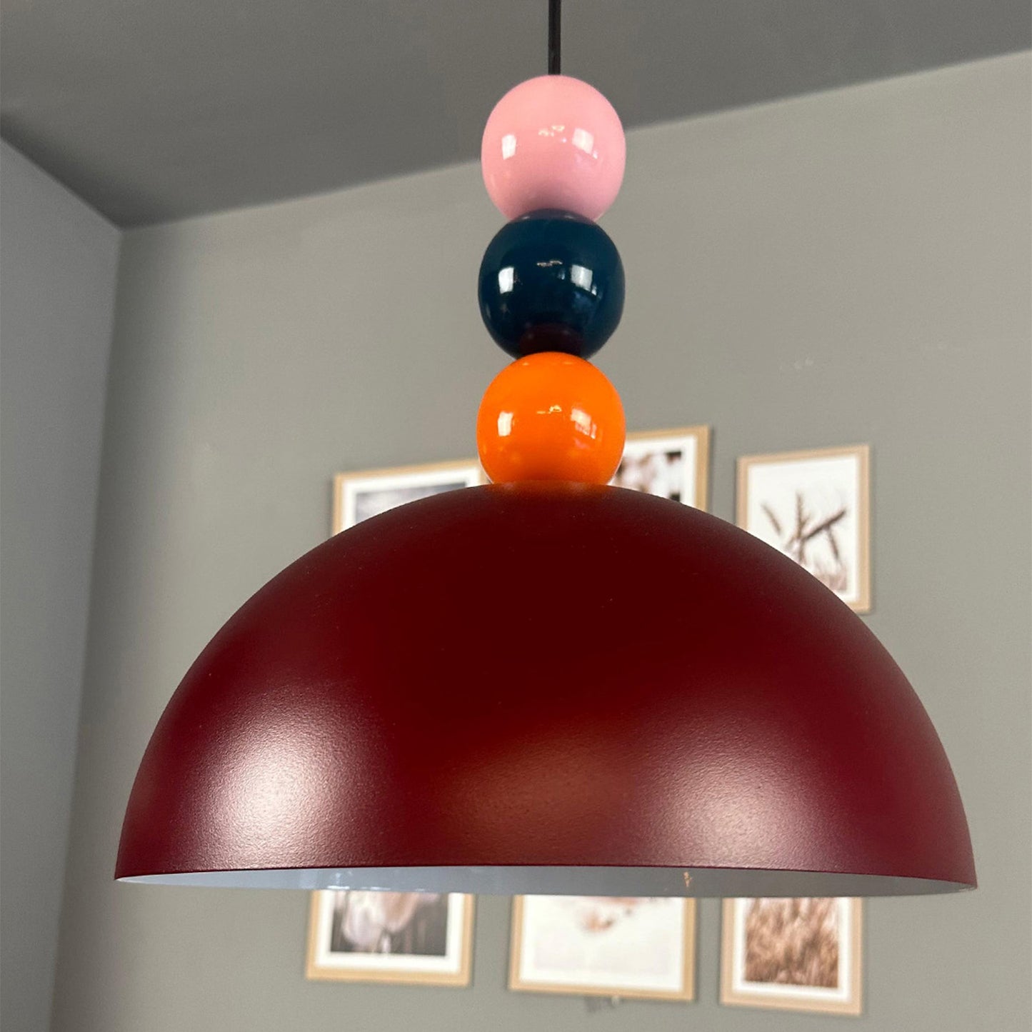 Pendelleuchte Yimpi Wulst Metall Ø30cm, Modern Hängelampe