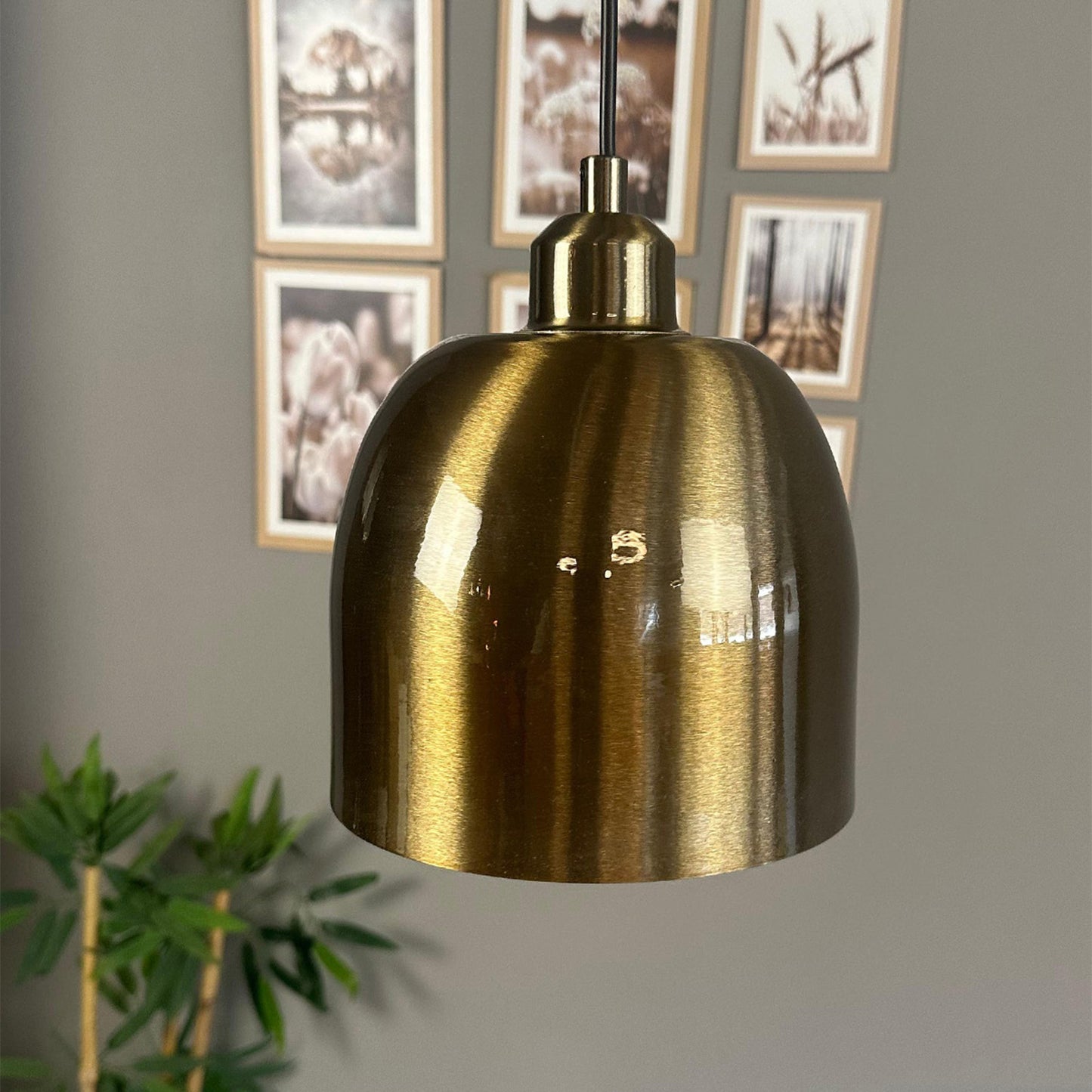 Pendelleuchte Deep Kopfteil Halbe Tulpe Metall Ø17,5 cm E27, Vintage Lampe