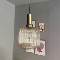 Mopa Glas Honig Farbe Einzel Kronleuchter Retro Pendelleuchte