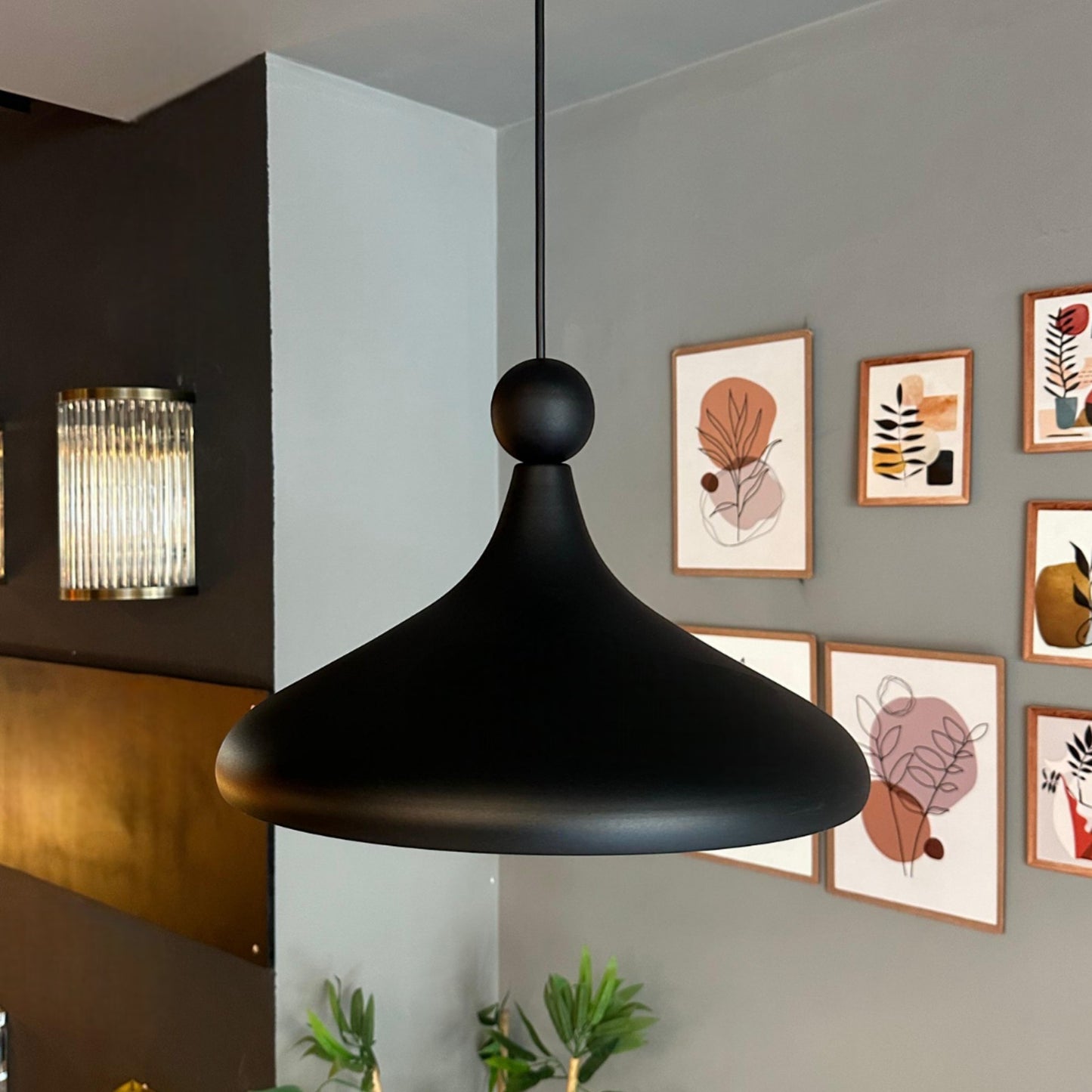 Pendelleuchte Wulst Metall Ø35cm, Modern Hängelampe