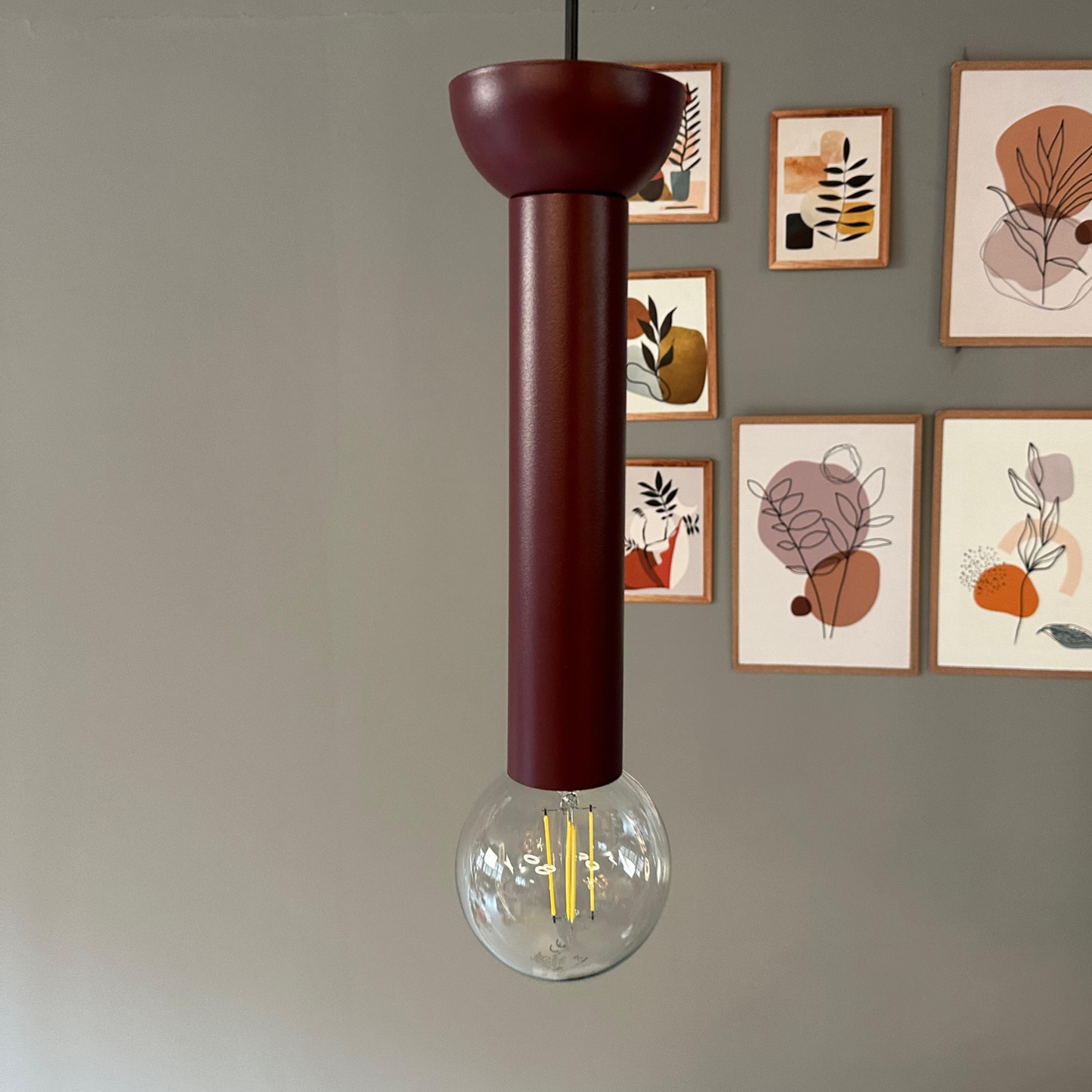 Pendelleuchte Mika Platte Metall, Modern Hängelampe