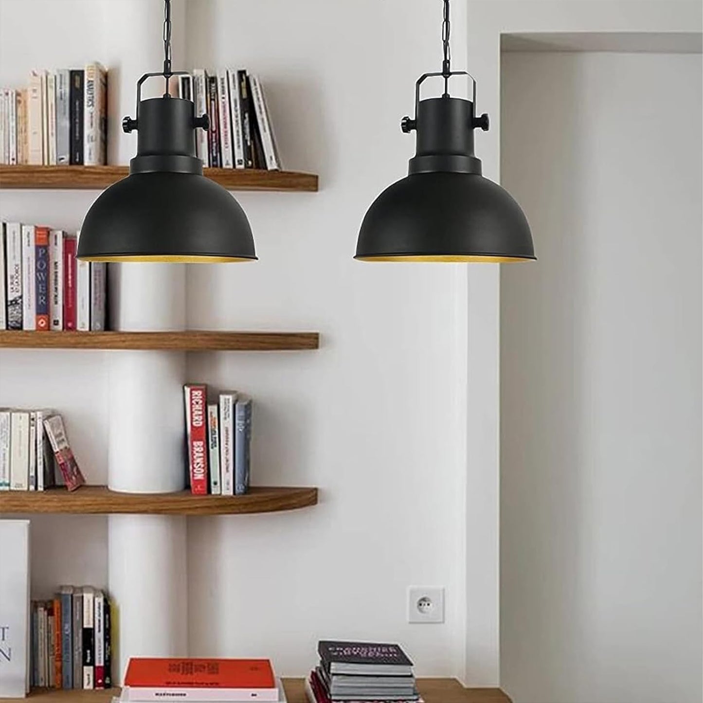 Pendelleuchte Bamyum Pendelleuchte I Ilias I Schwarz Ø30 cm Metall E27 Lampe