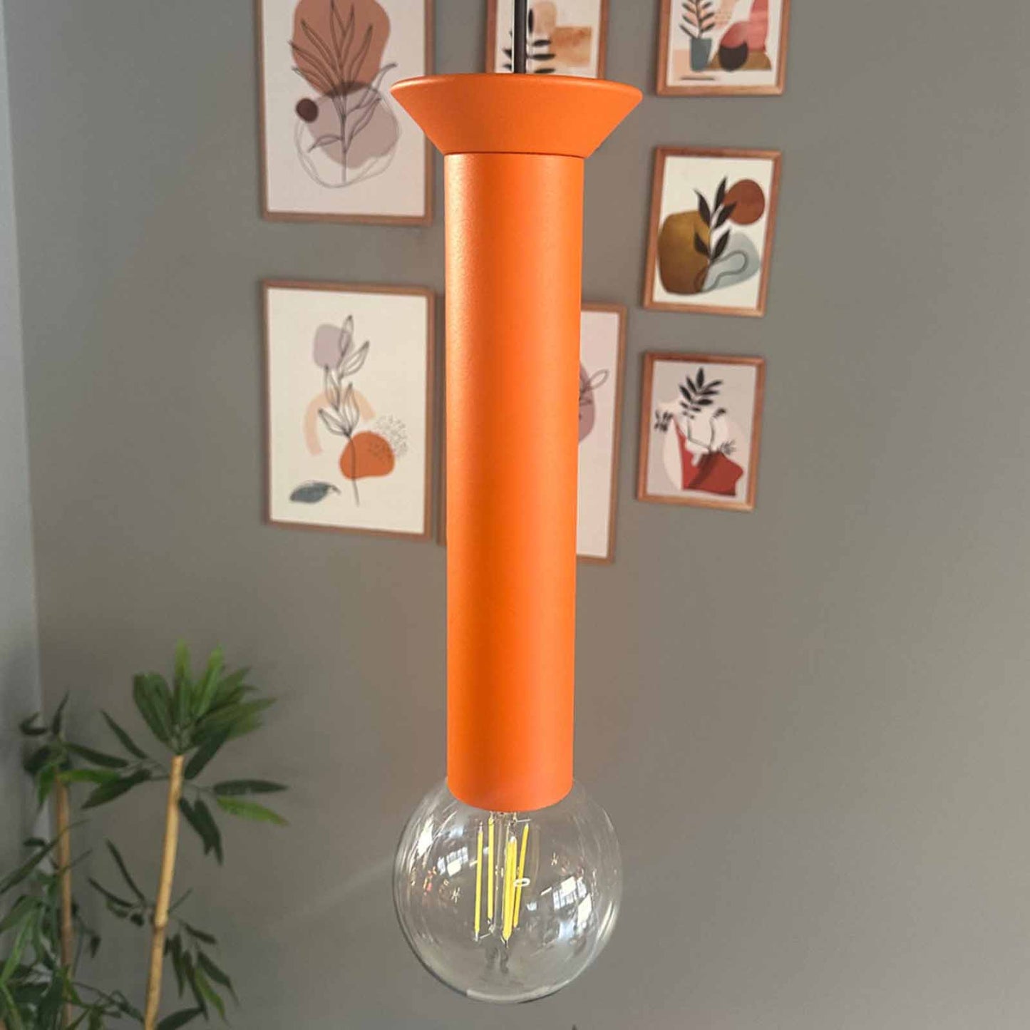 Pendelleuchte Mika Platte Metall, Modern Hängelampe