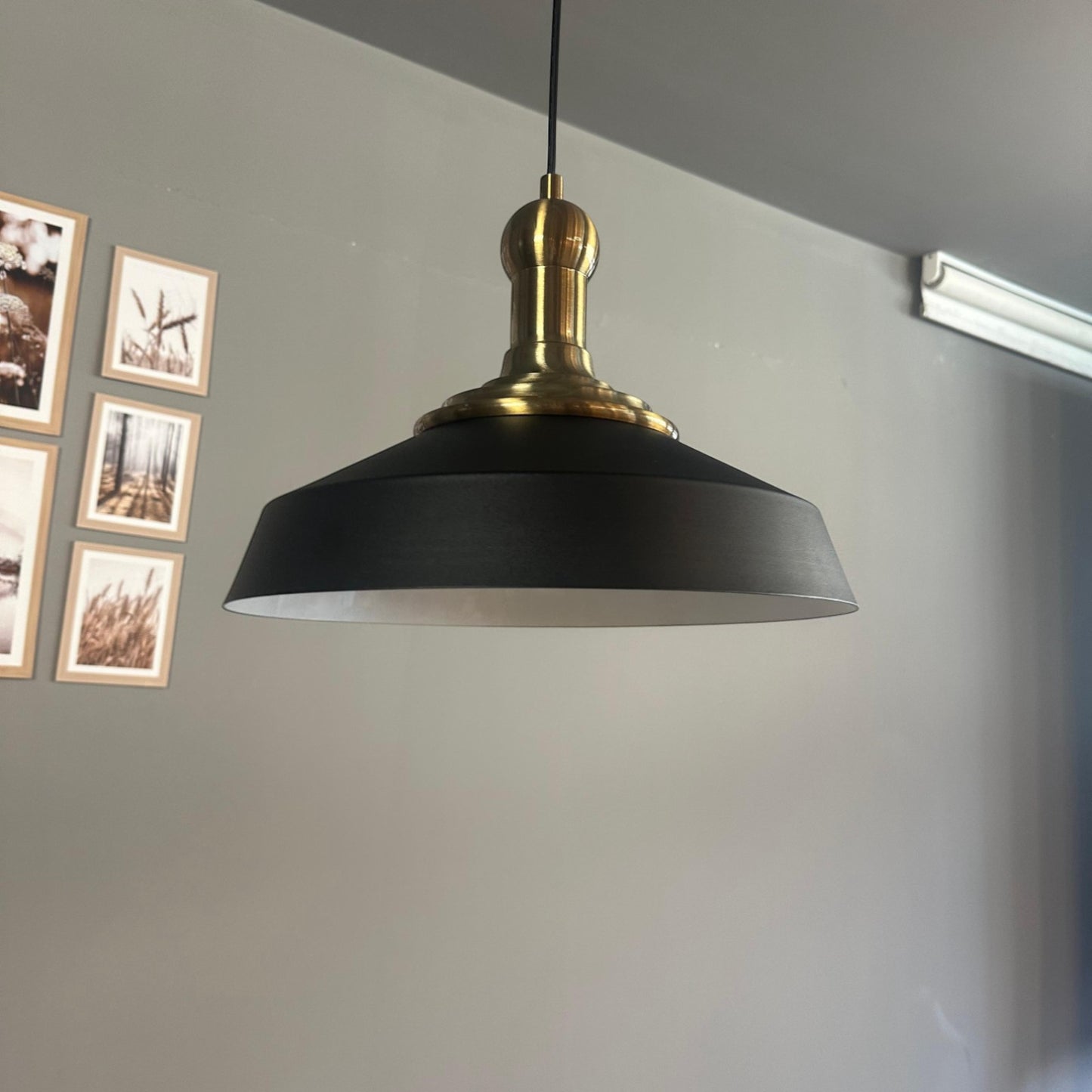 Pendelleuchte Lema Langer Knob Ø37,5 cm, Metall Hängelampe