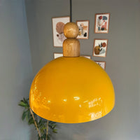 Pendelleuchte Yimpi Wulst Holz Metall