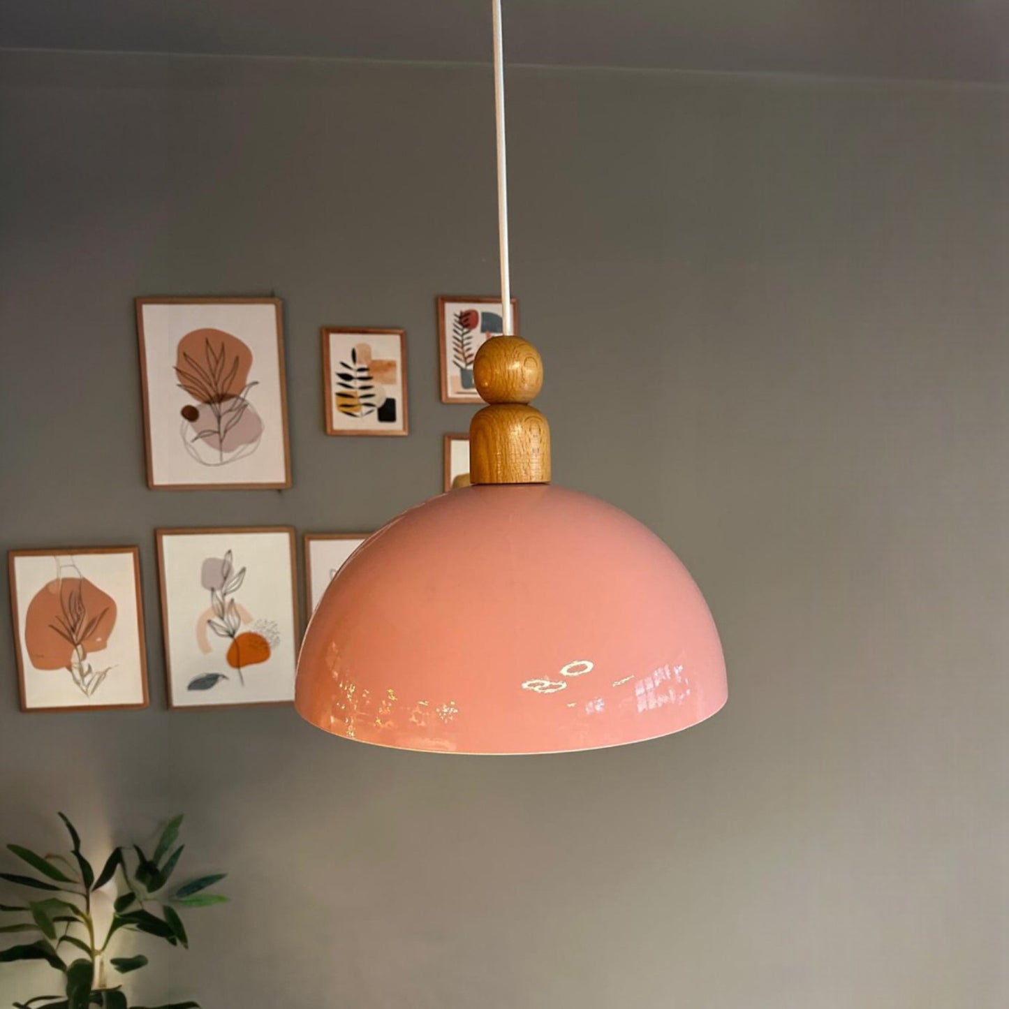 Pendelleuchte Yimpi Wulst Holz Metall