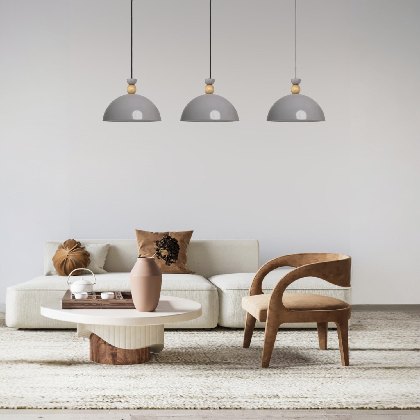 Pendelleuchte Yimpi Trio Metall Ø30cm, Modern Hängelampe