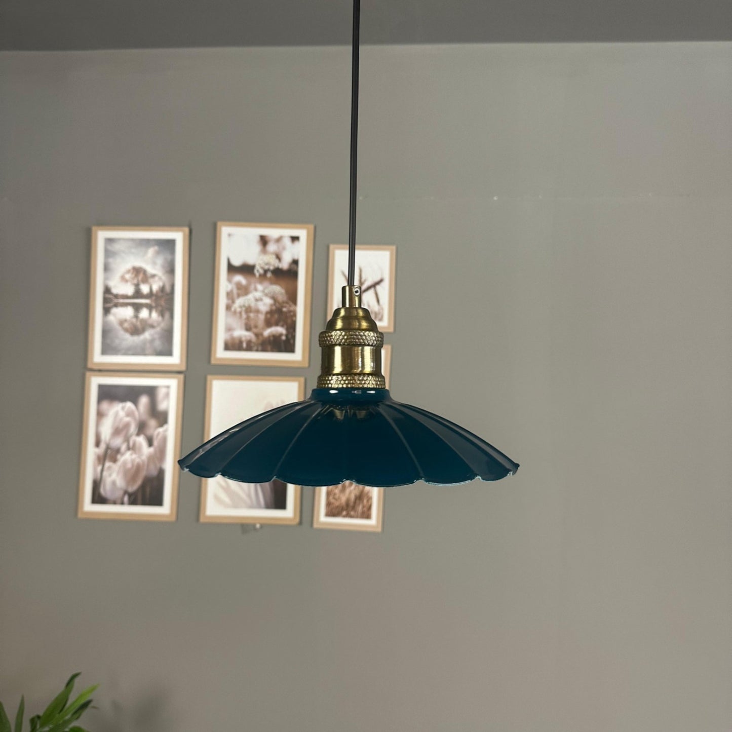 Pendelleuchte Risso Holz Metall, Modern Hängelampe ohne Leuchtmittel