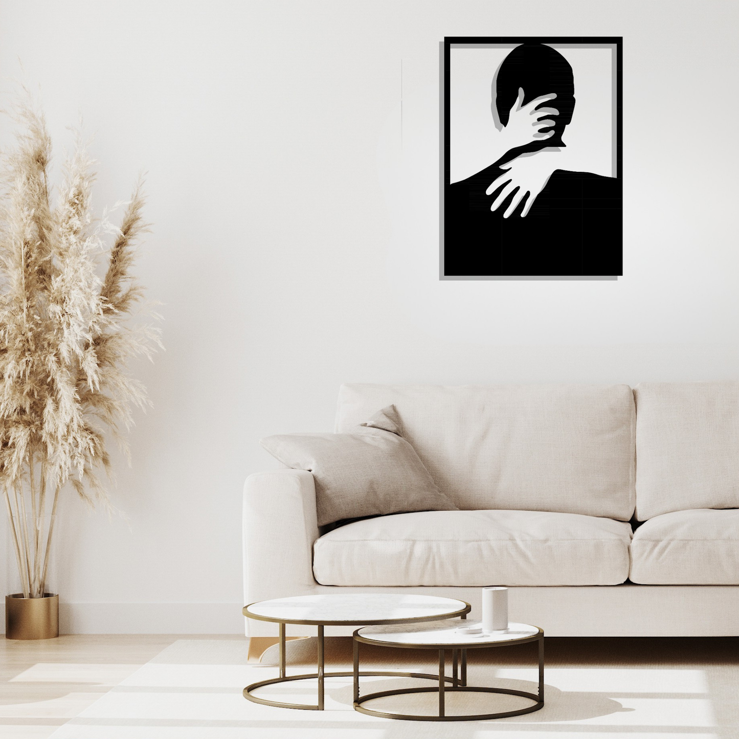 Metall Wanddeko Silhoutte