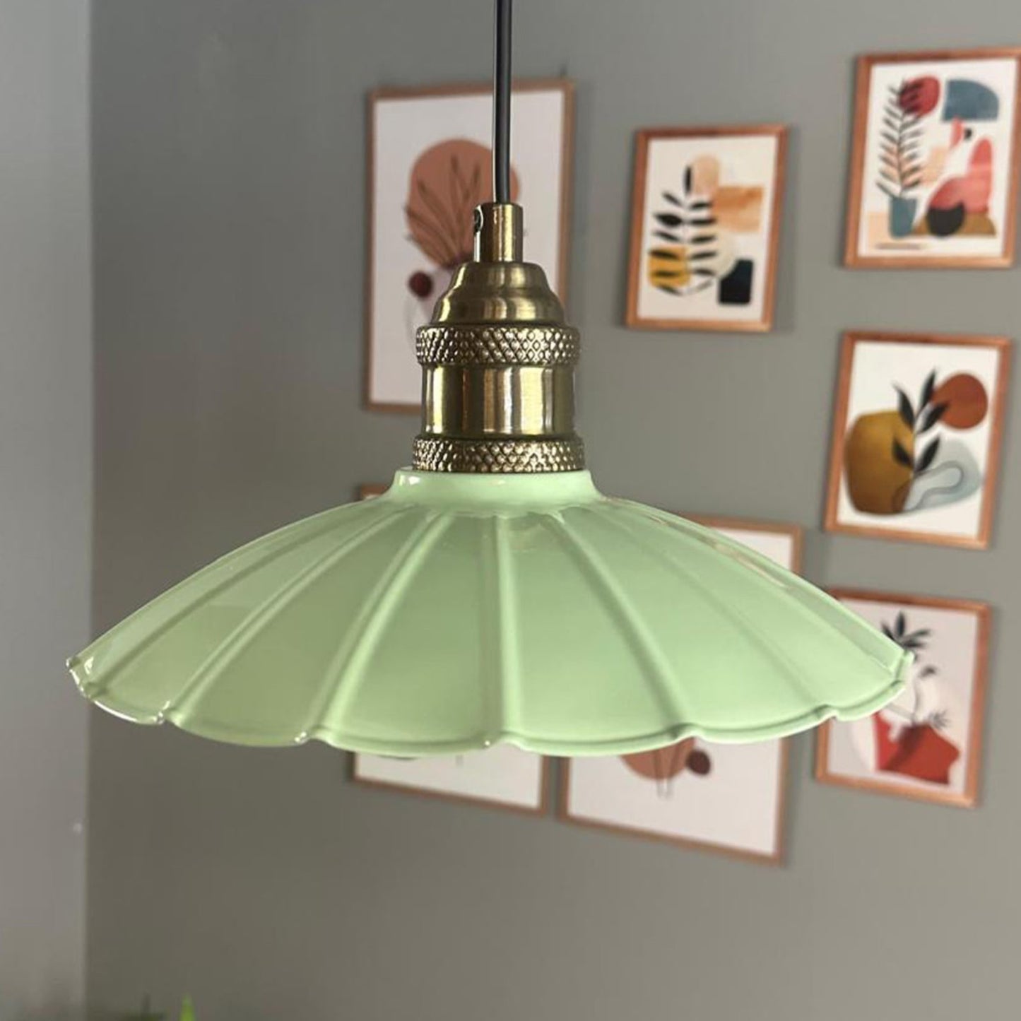 Pendelleuchte Risso Holz Metall, Modern Hängelampe ohne Leuchtmittel