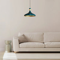 Pendelleuchte Champion aus Holz und Metall, 35 cm Hängelampe