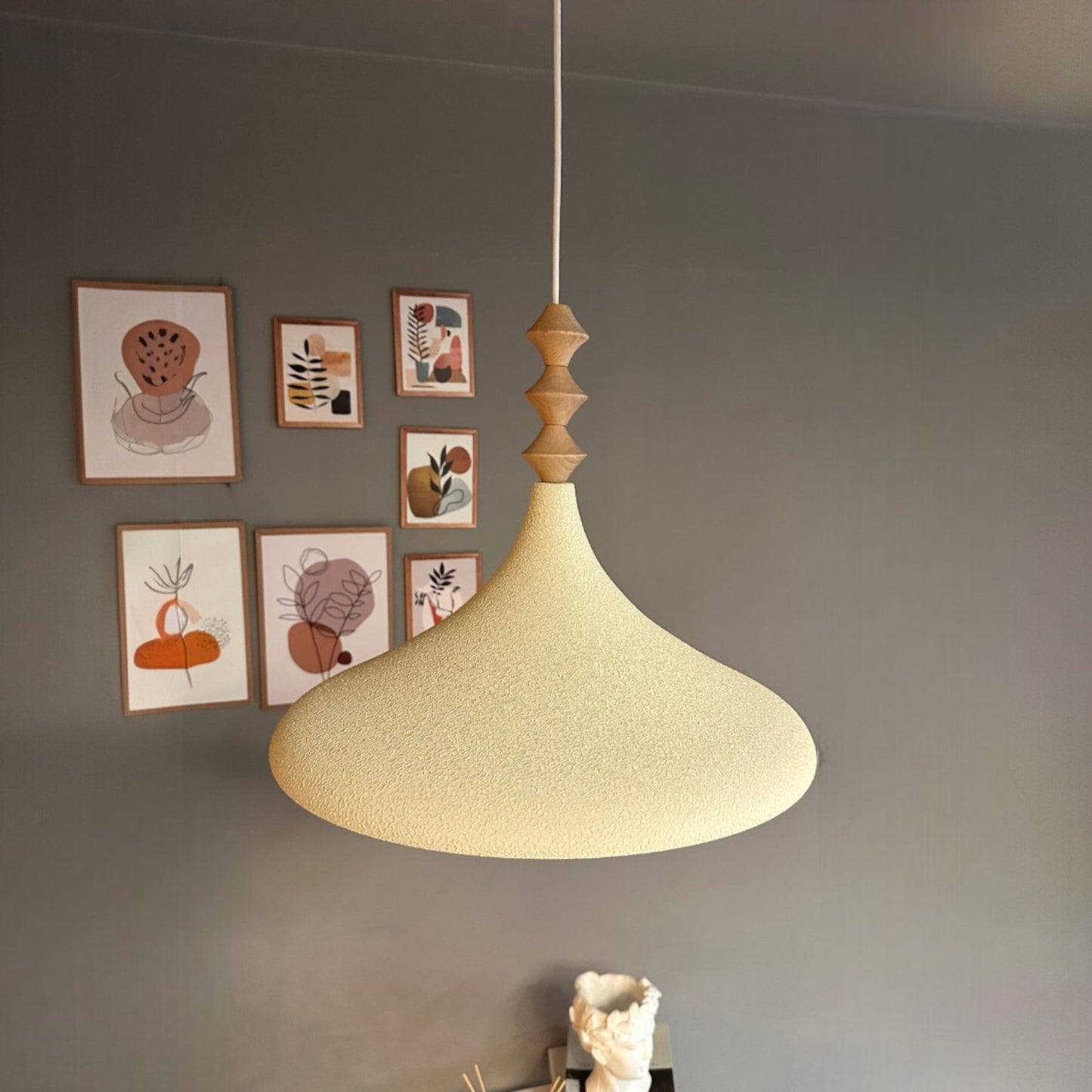Bamyum Champion Holz Metall E27 Moderne Pendellampe
