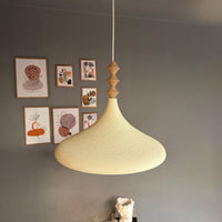 Bamyum Champion Holz Metall E27 Moderne Pendellampe