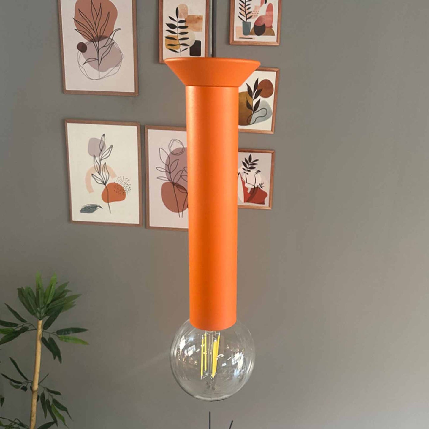 Pendelleuchte Mika Platte Metall, Modern Hängelampe