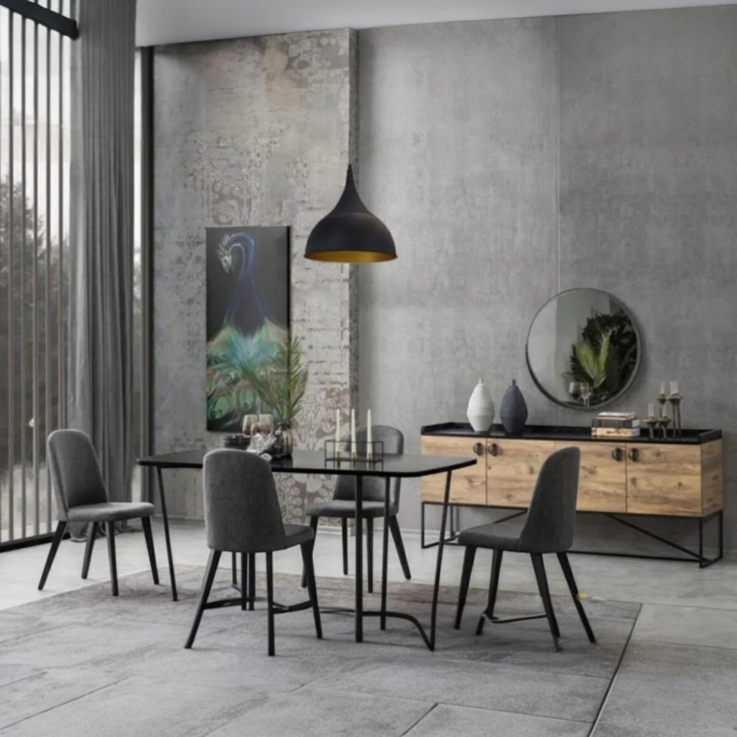 Pendelleuchte Pendelleuchte Paladin Metall Ø35cm, Modern Hängelampe