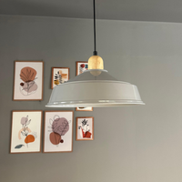 Pendelleuchte Carmelo Holzkopf Ø35 cm, Metall Hängelampe