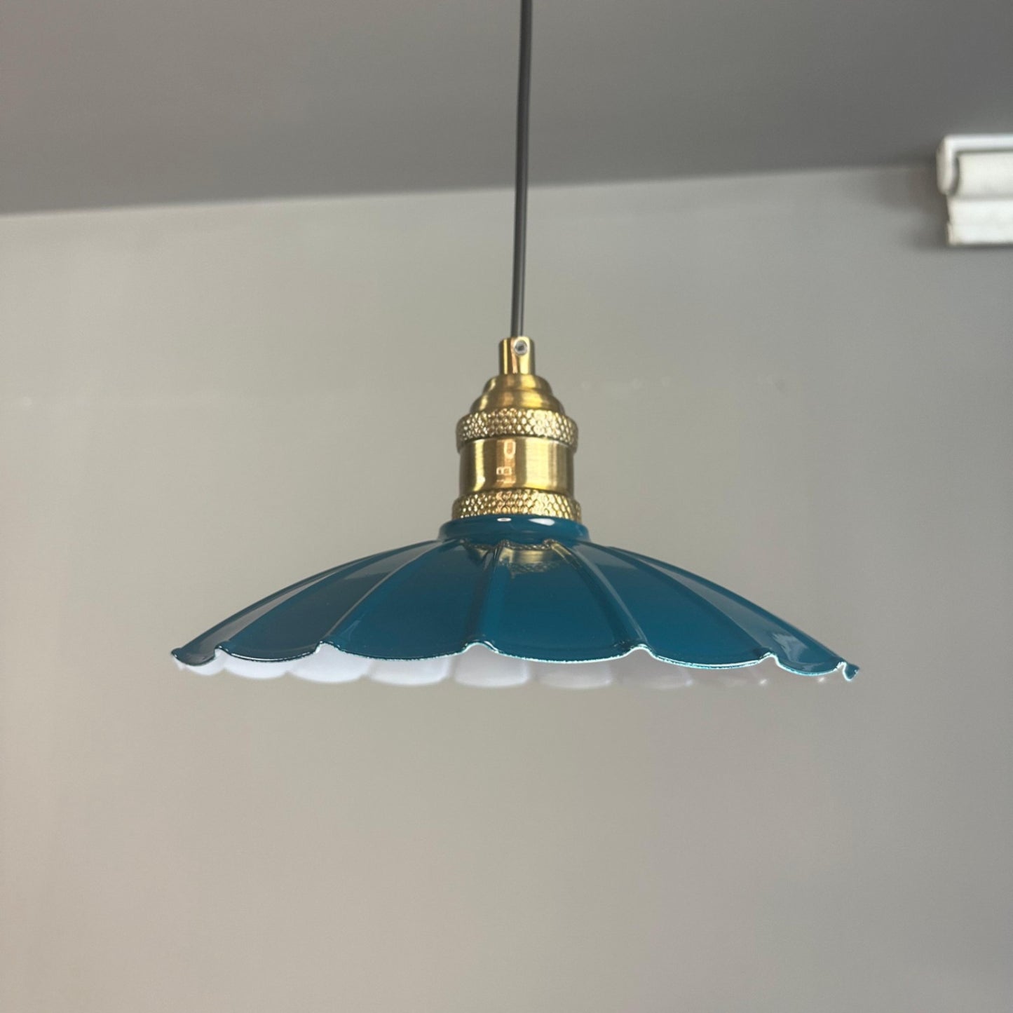 Pendelleuchte Risso Holz Metall, Modern Hängelampe ohne Leuchtmittel