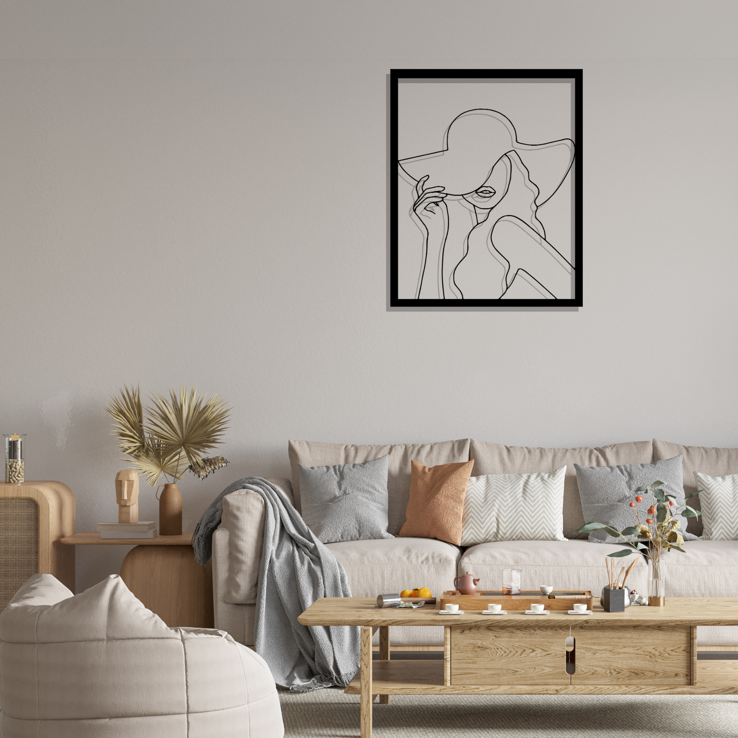 Metall Wanddeko Silhoutte