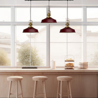 Pendelleuchte Trio Metall Ø35cm, Retro Hängelampe