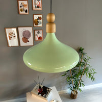 LED Pendelleuchte Perle Holz Metall Ø35 cm, E27, Modern Pendelleuchte