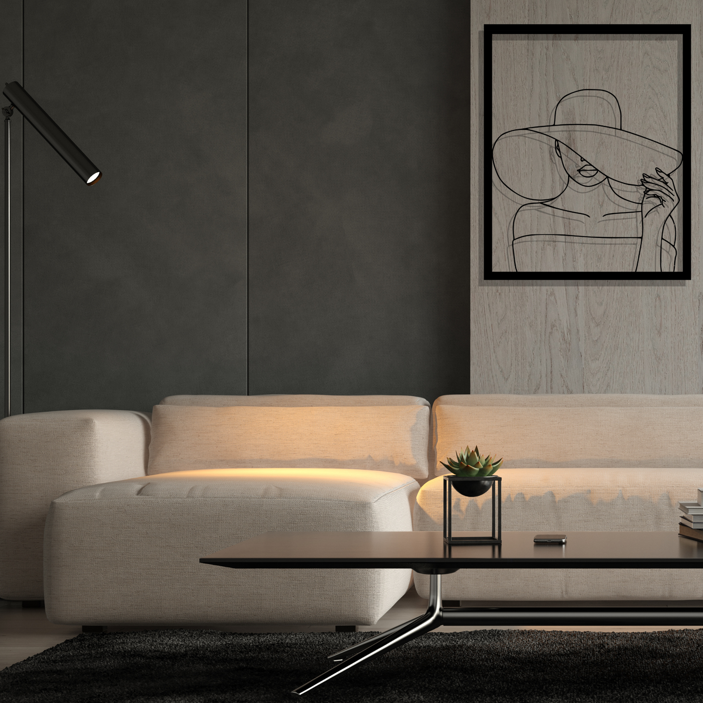 Metall Wanddeko Silhoutte