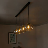 Pendelleuchte Solvia Vintage Glas, 25 cm Retro-Hängelampe