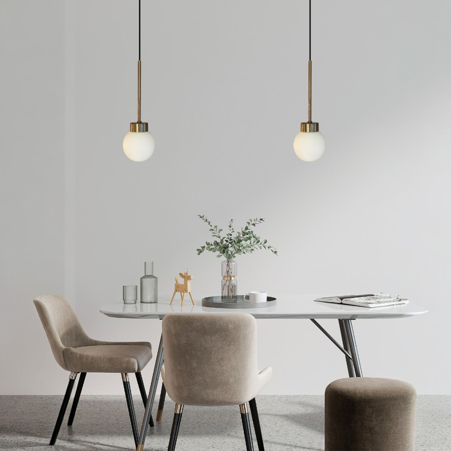 Pendelleuchte Pendelleuchte Petite Glas, Retro Hängelampe ohne Leuchtmittel