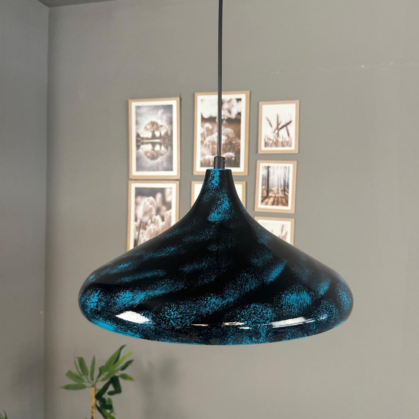 Bamyum Pendelleuchte Durchmesser 35 cm E27 Metall Moderne Lampe