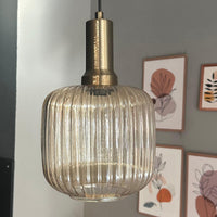 Mopa Glas Honig Farbe Einzel Kronleuchter Retro Pendelleuchte