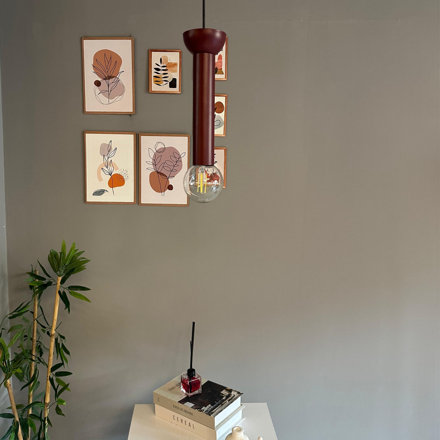 Pendelleuchte Mika Platte Metall, Modern Hängelampe