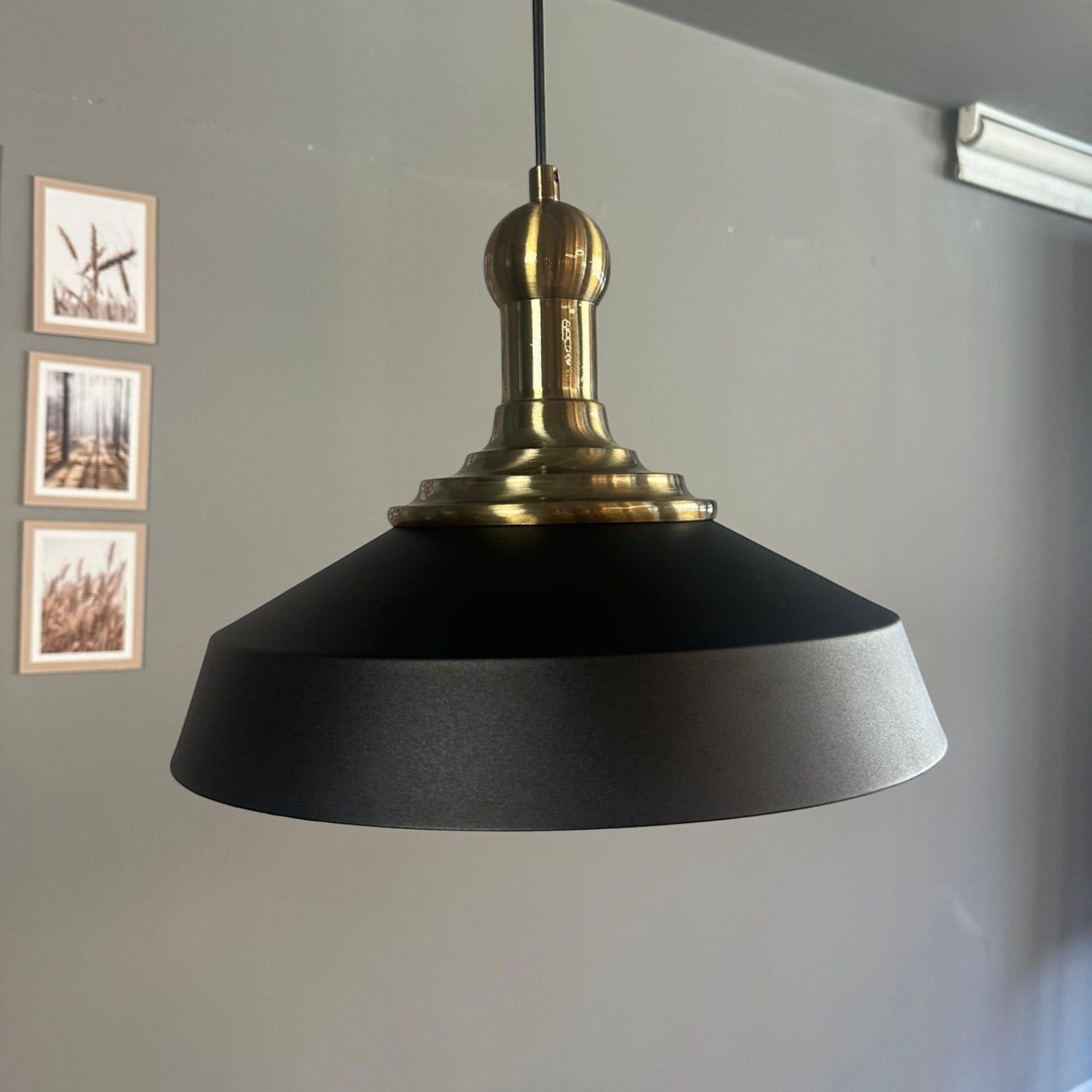 Pendelleuchte Lema Schwarz Knob Ø37,5 cm, Metall Hängelampe