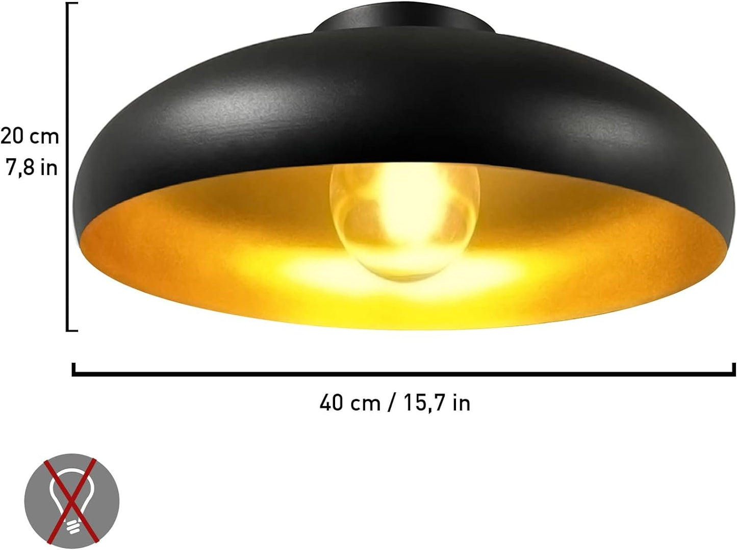 Deckenlampe Metall 1-flammig