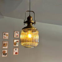 Glas Einzel Kronleuchter Tumbled Head Retro Pendelleuchte Restaurant Wohnzimmer Beleuchtung