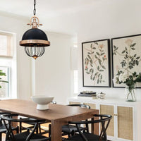 Pendelleuchte Richae Wohnzimmerlampe Hängelampe 35cm E27 Pendelleuchte Schwarz